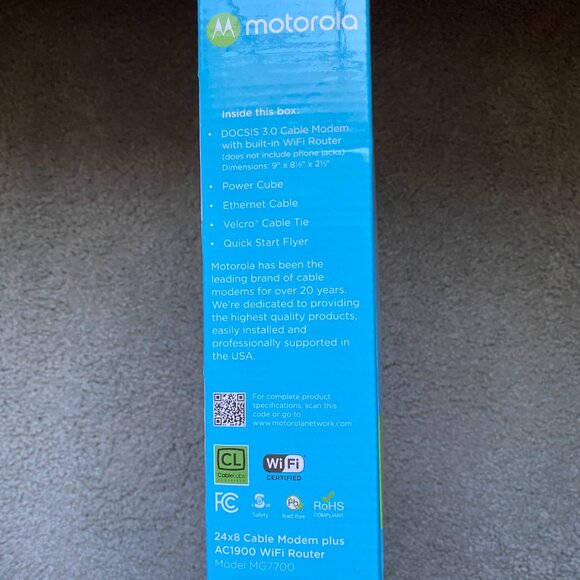 Motorola MG7700 Modem Wifi Router Combo - Picture 4 of 6